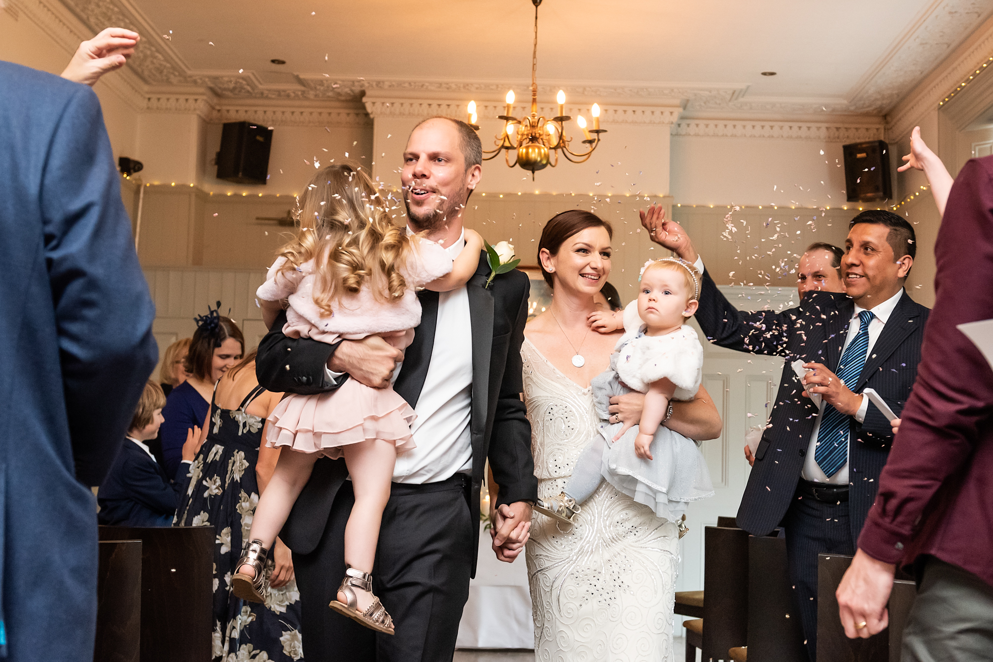 Confetti at the Rosendale Pub in Dulwich by Piccolino Weddings
