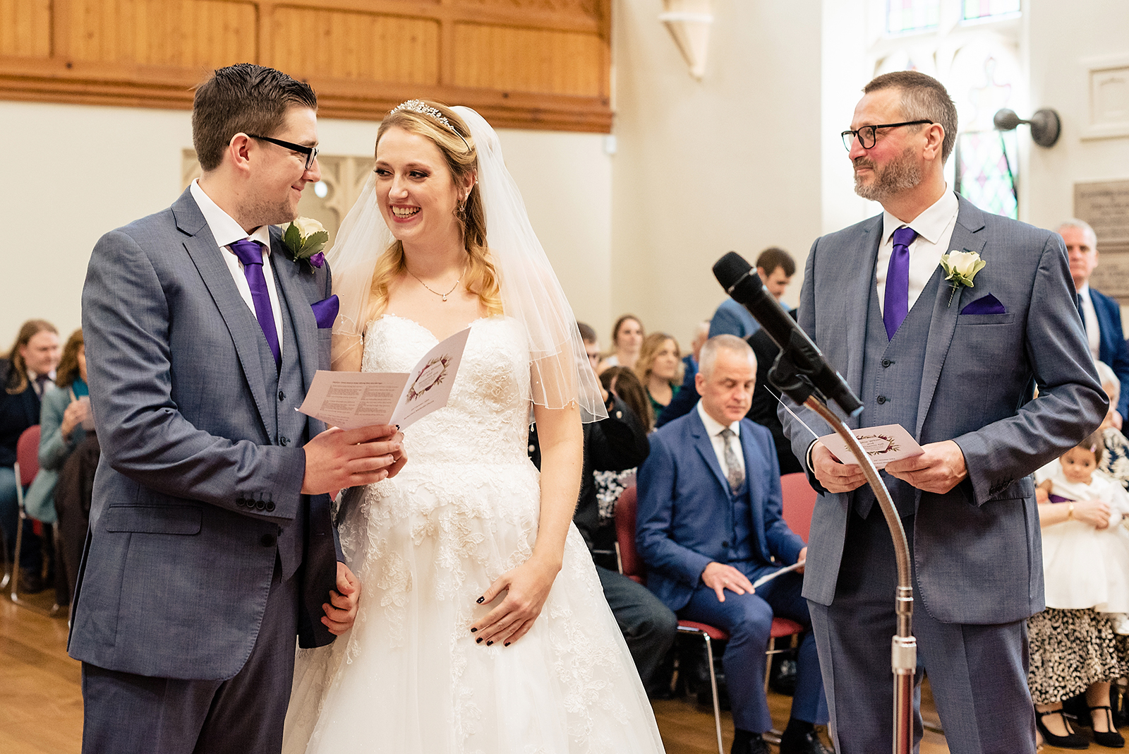 couple during ceremony in Beckenham Methodist Church by Beckenham Wedding photographer