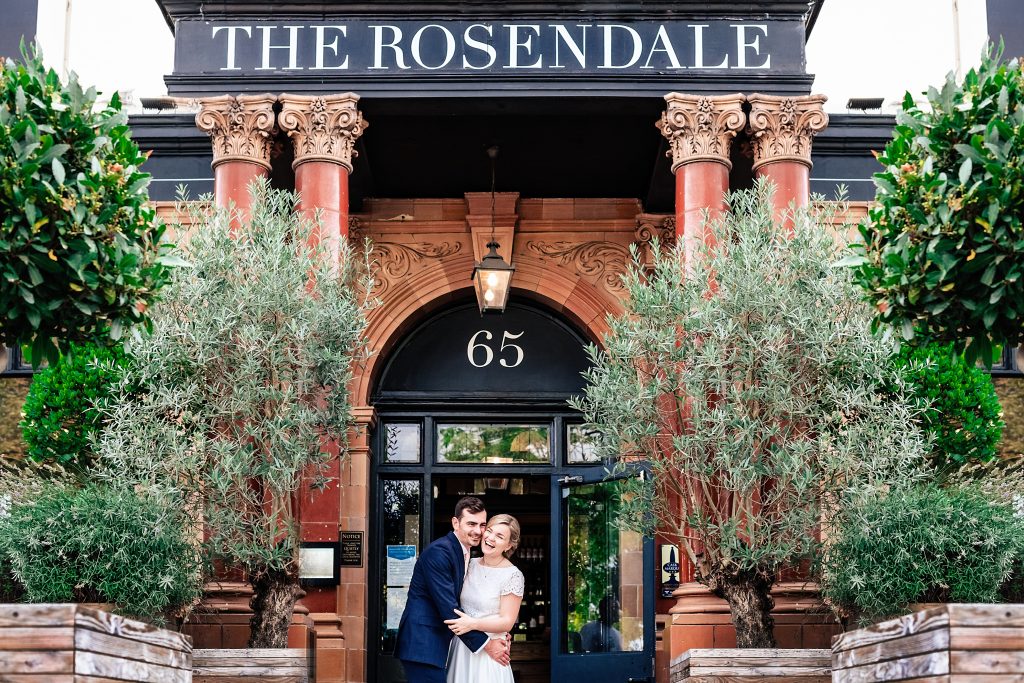 urban couple portrait in South London at the Rosendale in Dulwich by Kent Wedding Photographer