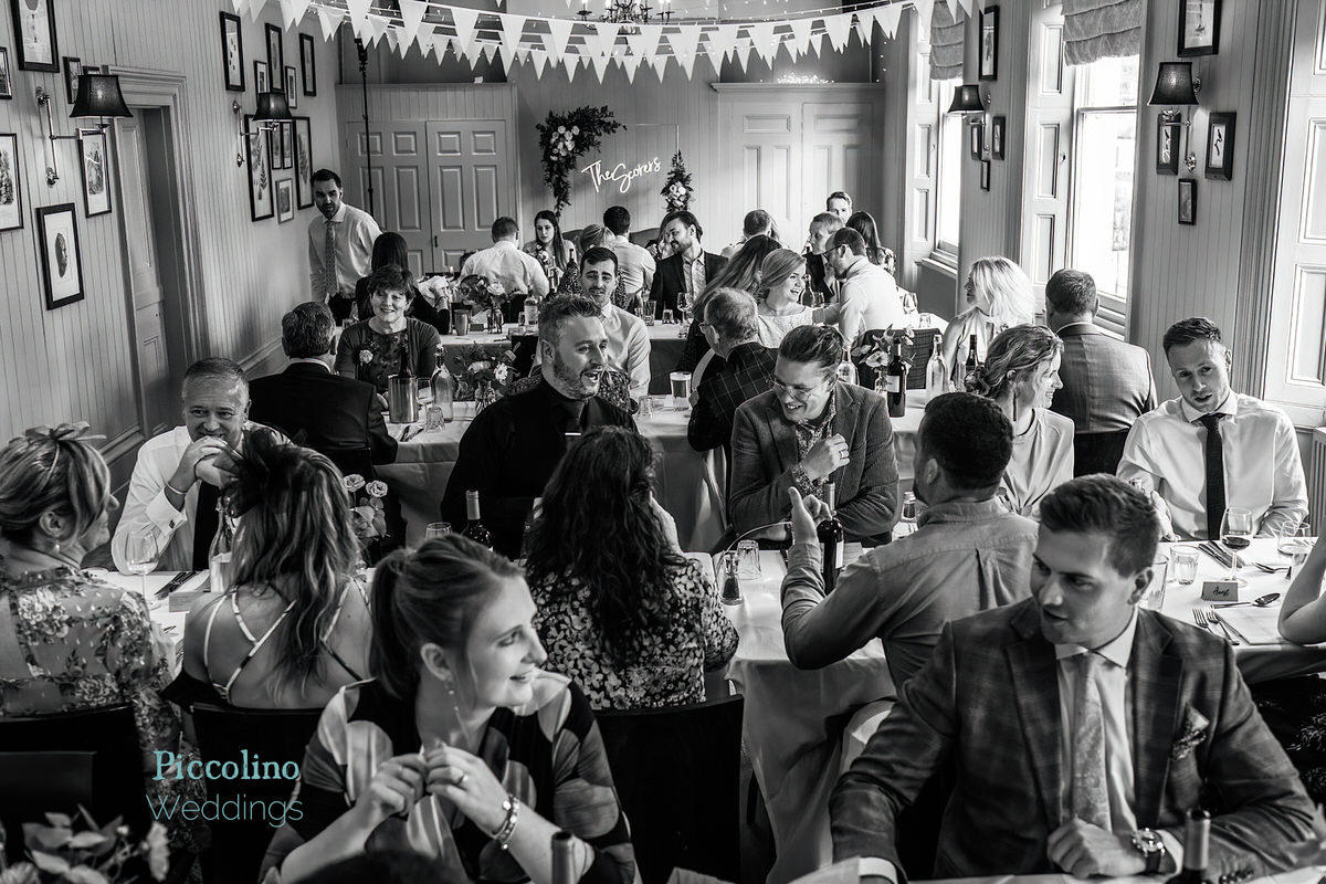 wedding reception overview at the Rosendale