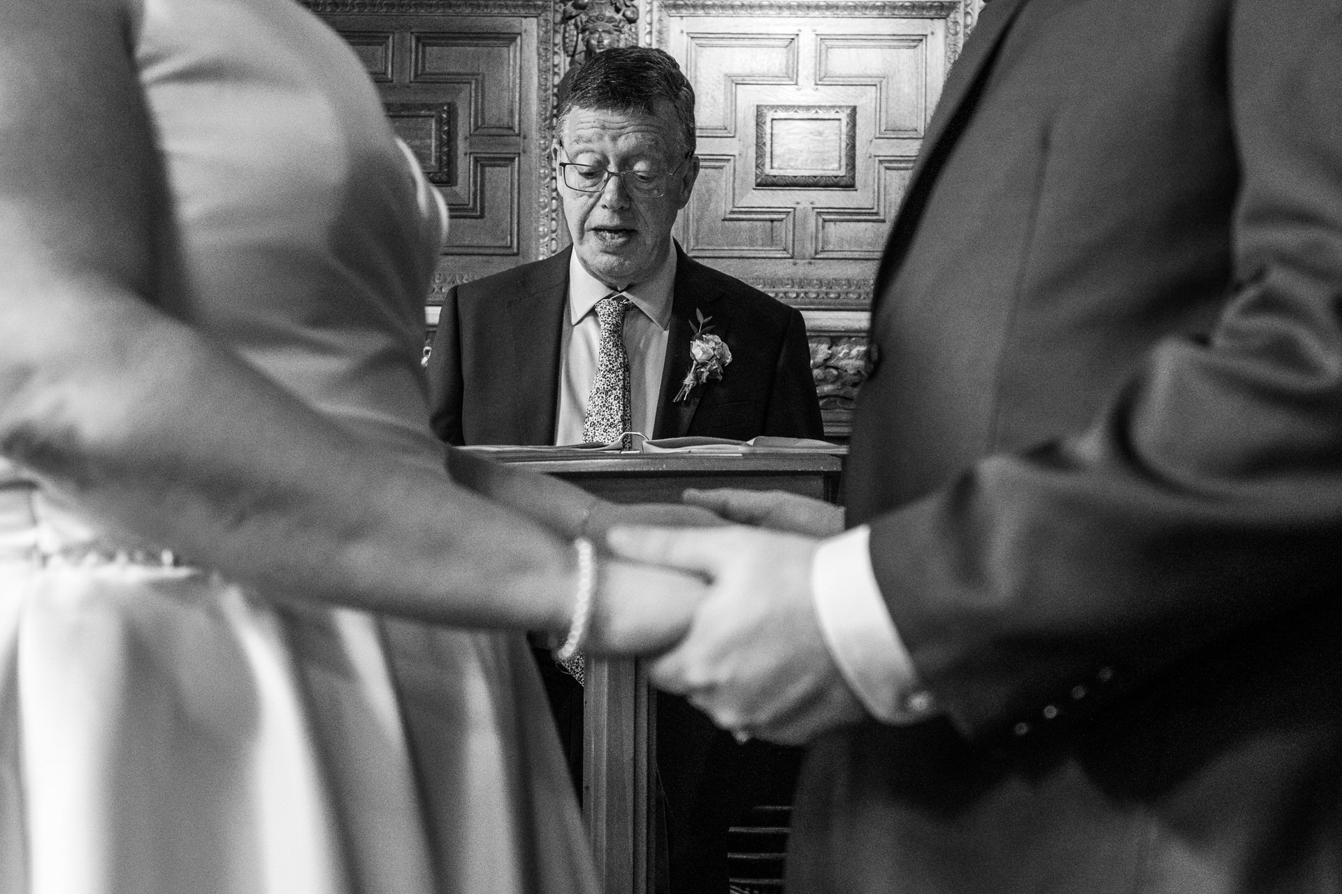 father of the bride celebrant during ceremony at Kingswood Art