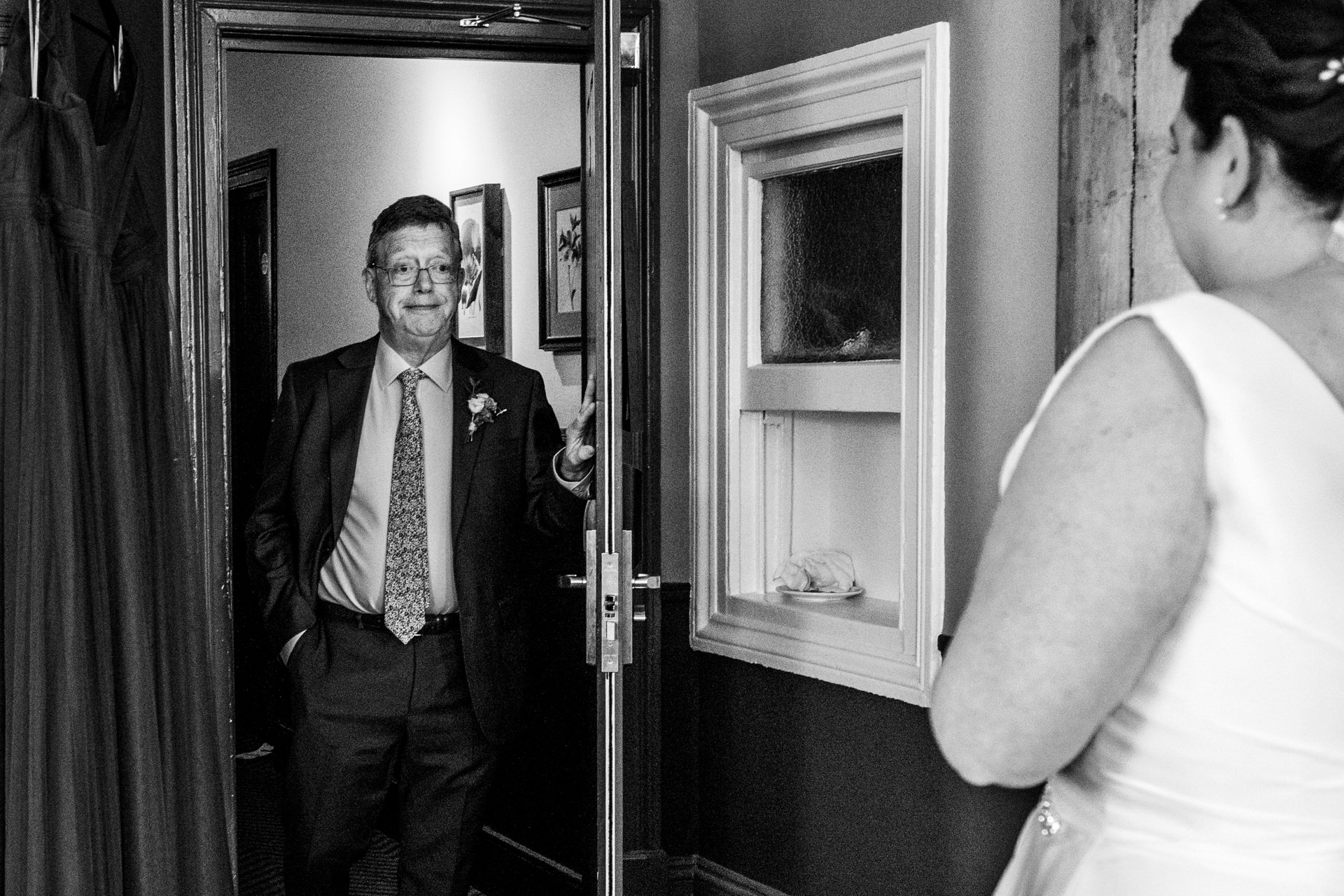 Father of the bride sees his daughter from the first time at Half Moon Pub in Herne hill